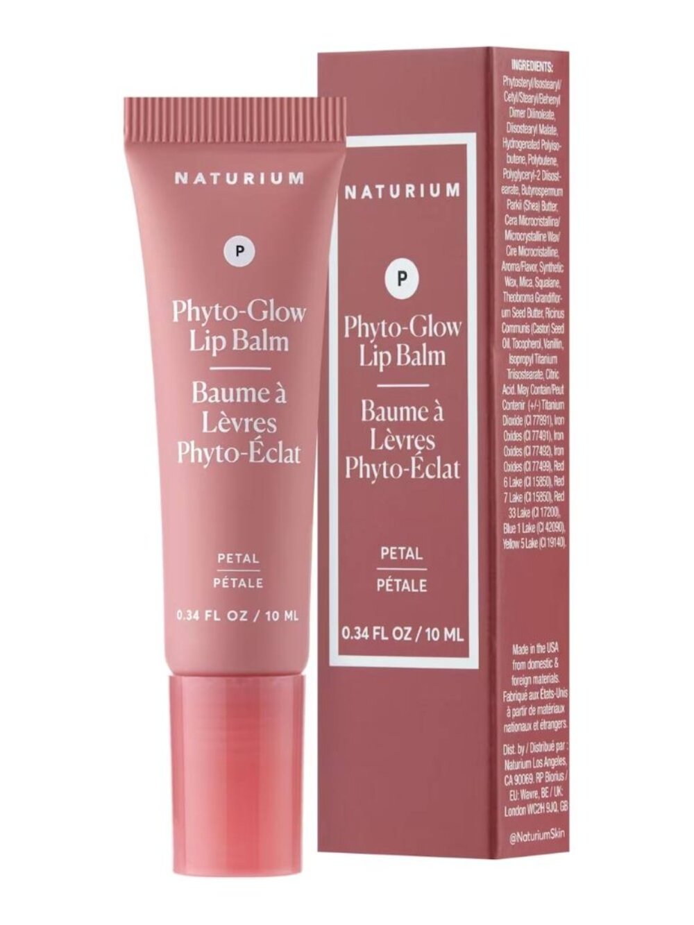 Naturium Phyto-Glow Lip Balm Gloss in Petal